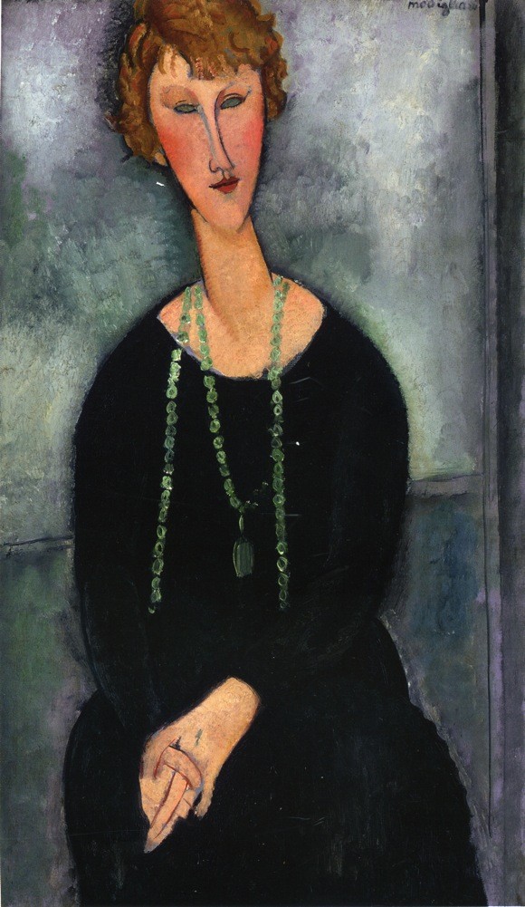 Woman with a Green Necklace (Madame Menier) by Amedeo Modigliani