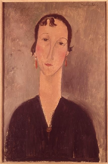 Woman with earrings by Amedeo Modigliani