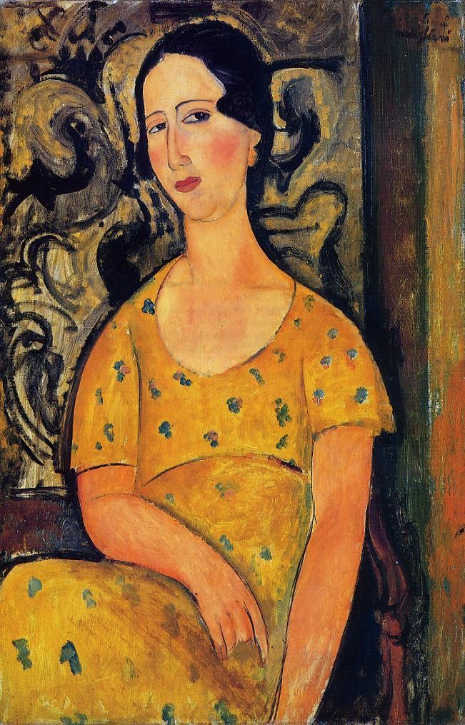 Young Woman in a Yellow Dress (Madame Modot) by Amedeo Modigliani