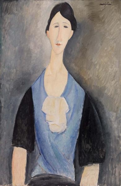 Young Woman in Blue by Amedeo Modigliani