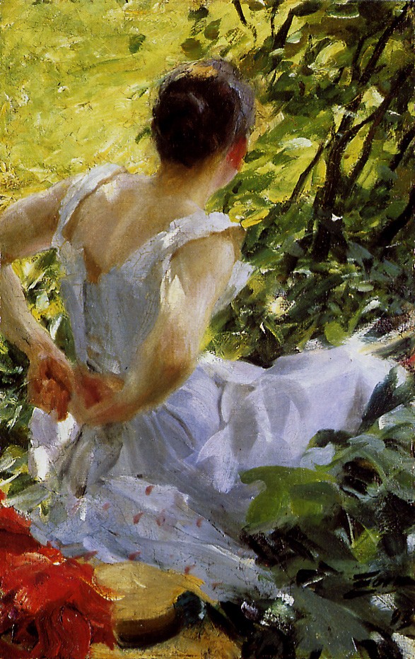 In the woods by Anders Zorn