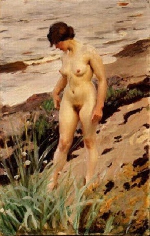 Nude by the Shore by Anders Zorn