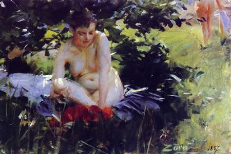Red Stockings by Anders Zorn