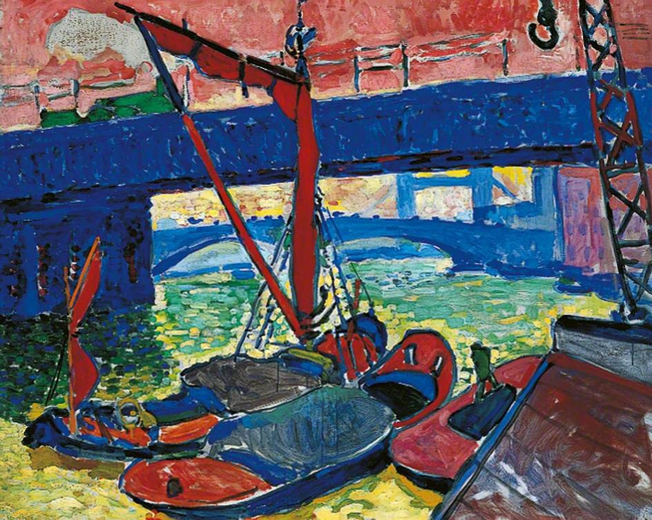 Barges on the Thames by Andre Derain