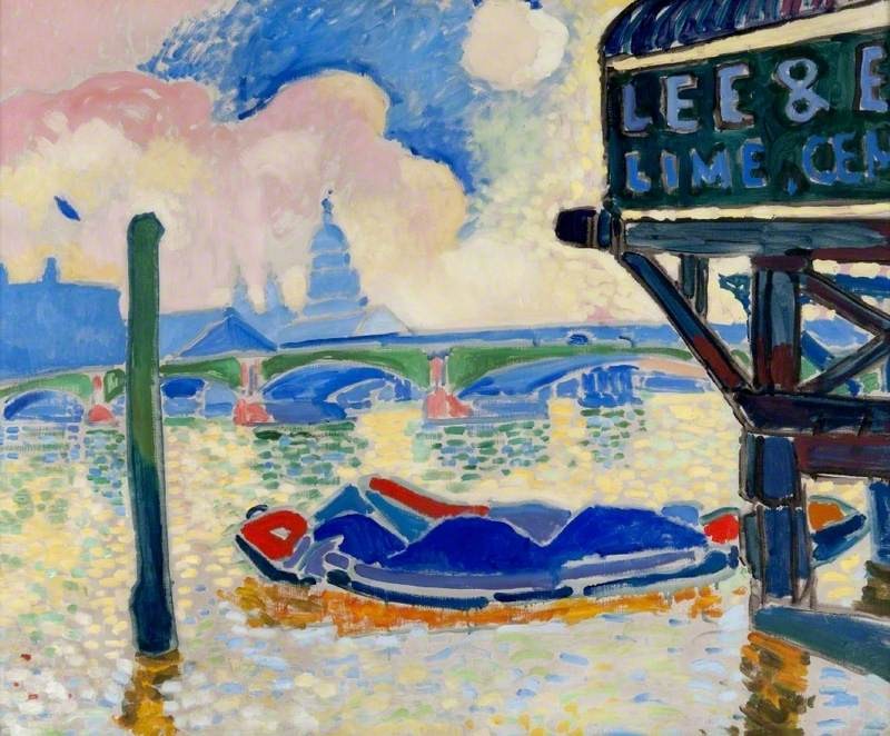Barges on the Thames by Andre Derain