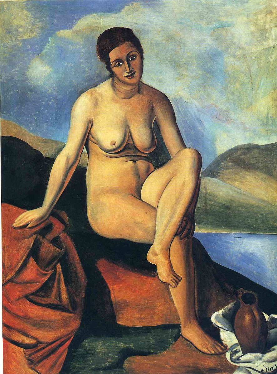Female nude with a jug by Andre Derain