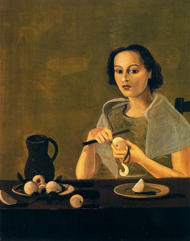 The girl cutting apple by Andre Derain