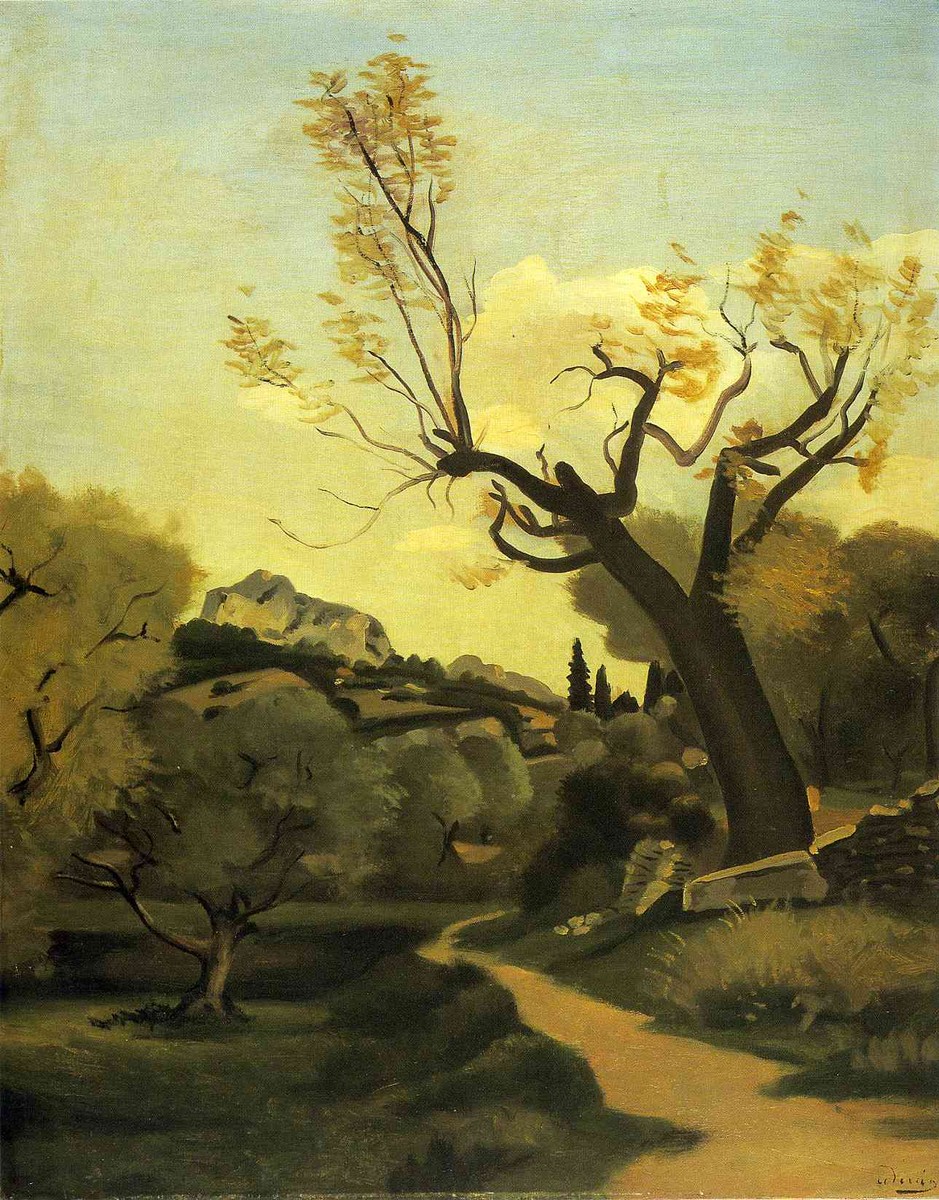 The road and the tree by Andre Derain