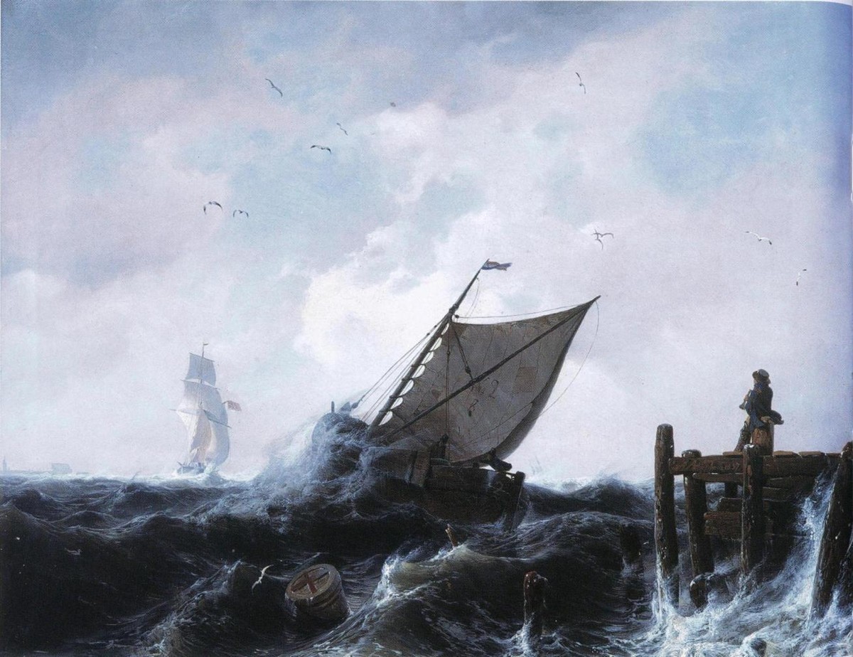 Storm on the Black sea by Andreas Achenbach