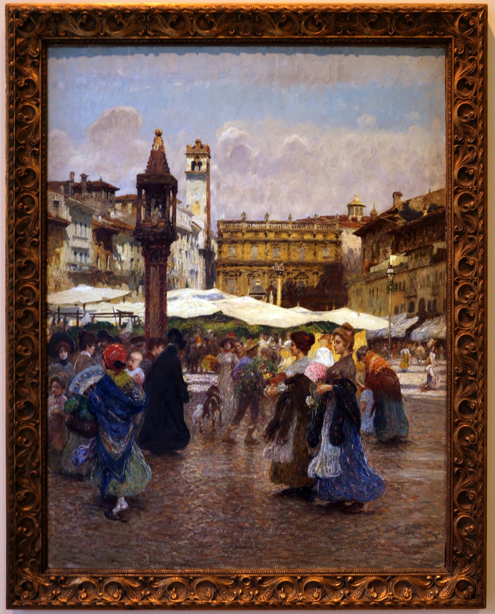 Piazza delle Erbe (Market's square) in Verona by Angelo Dall'Oca Bianca