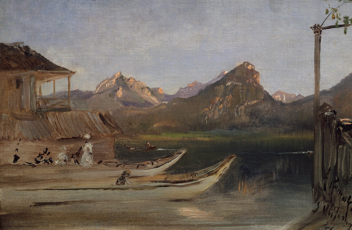 At the Wolfgangsee by Anton Romako