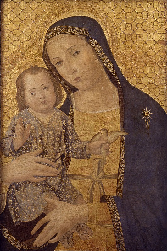 Virgin and Child with little bird by Antoniazzo Romano