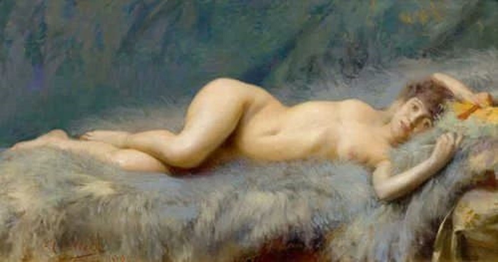 Reclining Female Nude by Antonio Alice