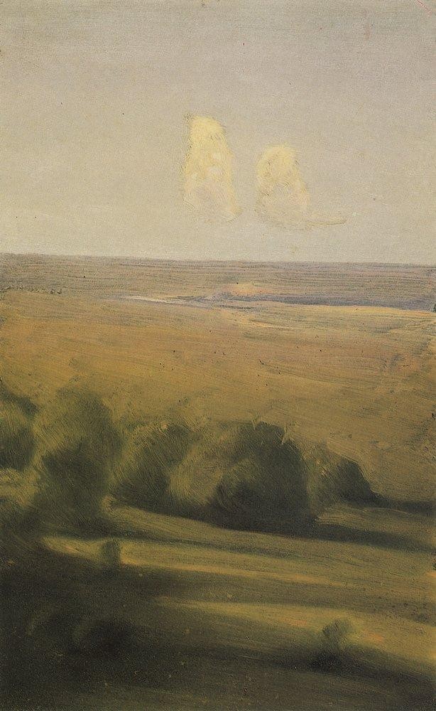 Evening in the steppe by Arkhyp Kuindzhi