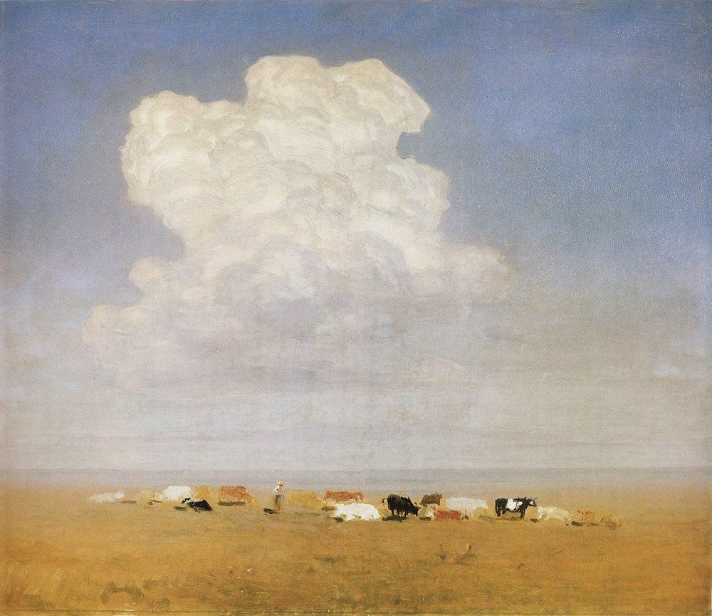 Noon. Herd in the steppe by Arkhyp Kuindzhi