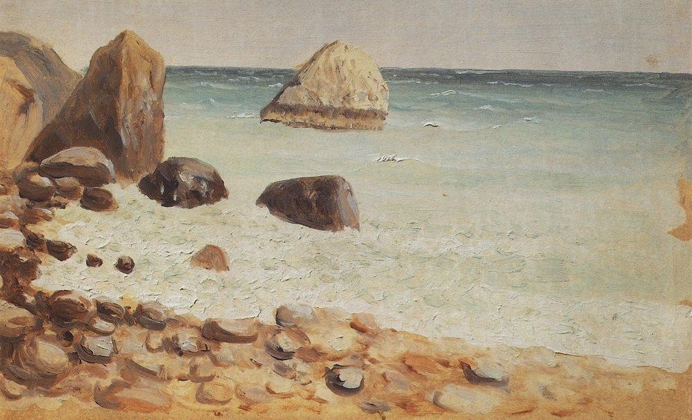 Rocky seashore. Crimea by Arkhyp Kuindzhi