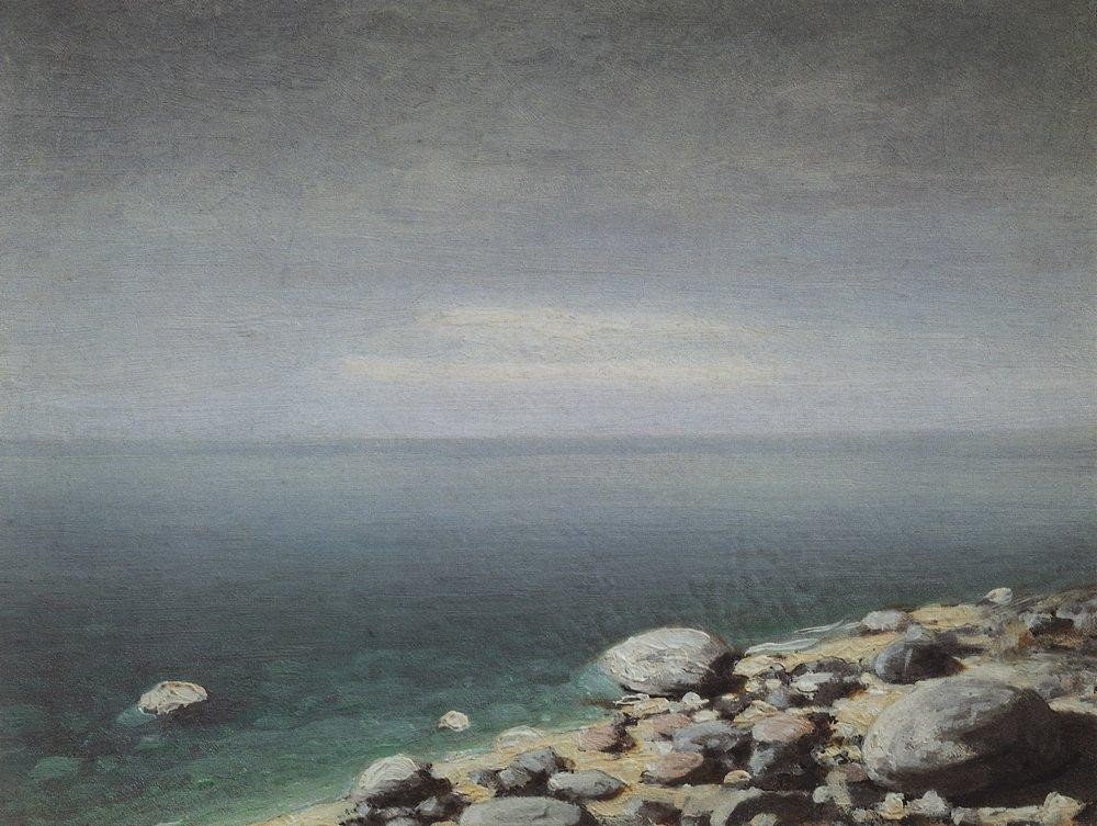 The limpid water. Gloomy day. Crimea by Arkhyp Kuindzhi