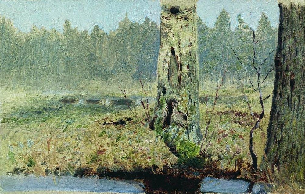Trunks of trees by Arkhyp Kuindzhi