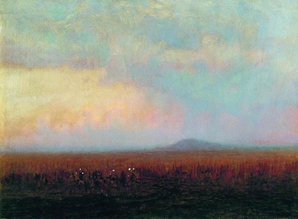 Twilight in the steppe by Arkhyp Kuindzhi
