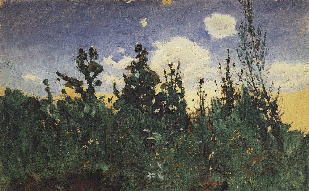 Wild grass by Arkhyp Kuindzhi