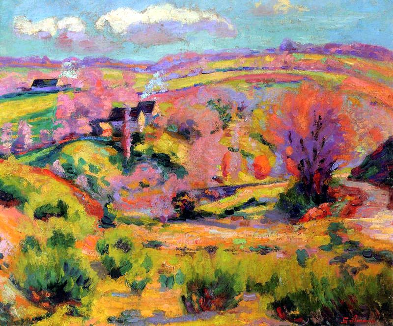 Landscape of Creuse at spring by Armand Guillaumin