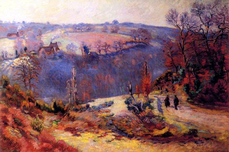 Pont-Charraud: gelée blanche by Armand Guillaumin
