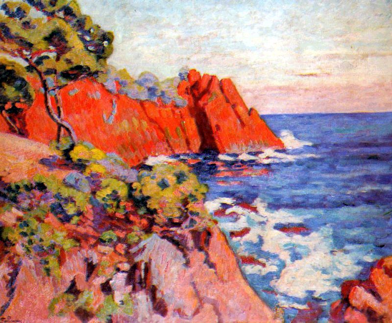 Rochers sur la Côte à Agay by Armand Guillaumin