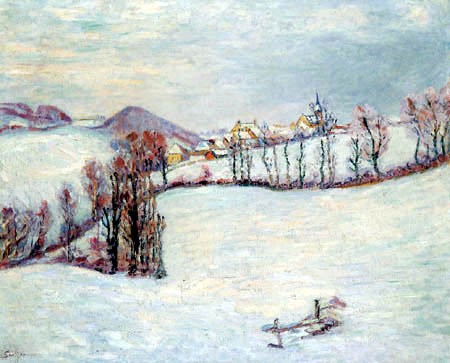 Saint-Sauves under the snow by Armand Guillaumin