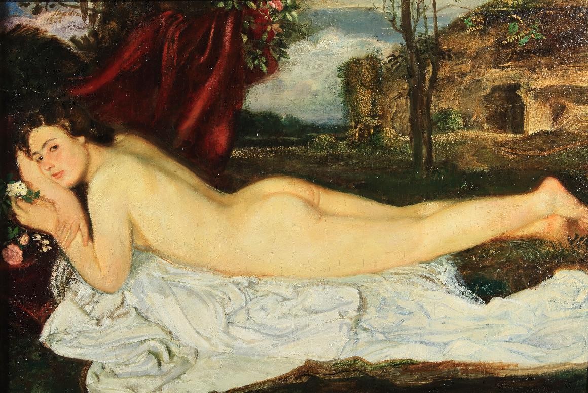 Female nude by Armando Spadini