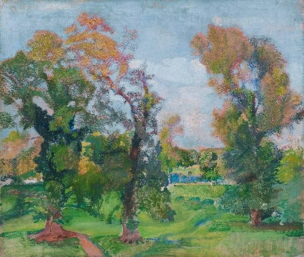 Trees in Villa Borghese by Armando Spadini