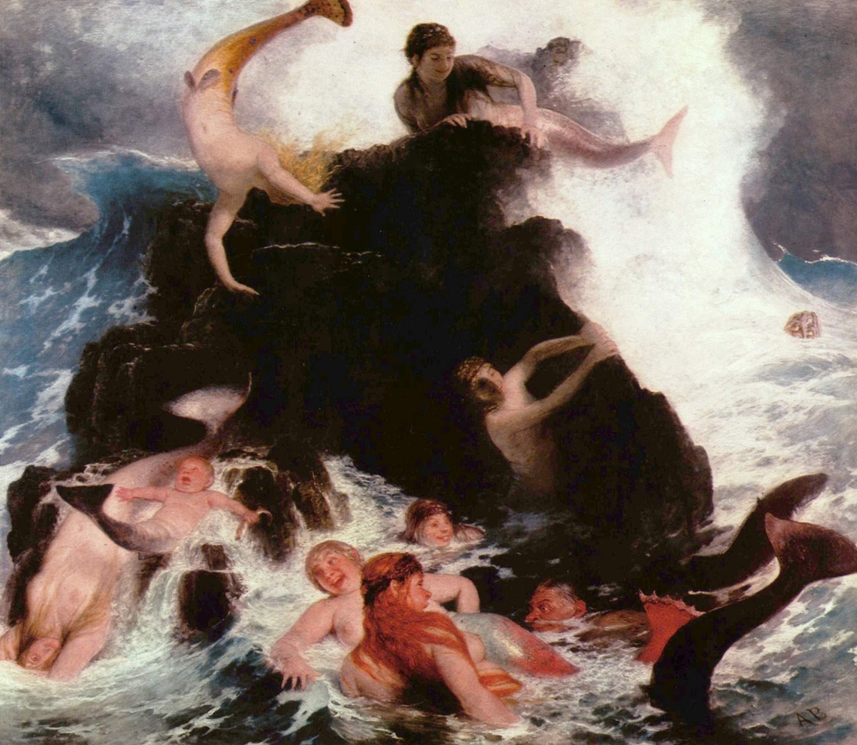 Mermaids at Play by Arnold Böcklin