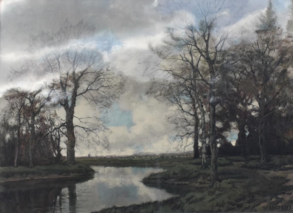 Koeien in weidelandschap by Arnold Marc Gorter