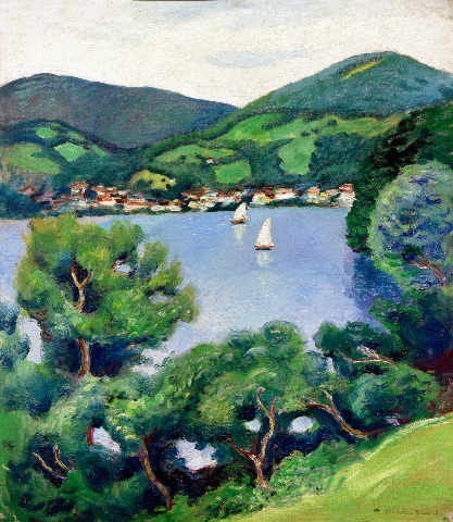 View of Tegernsee by August Macke