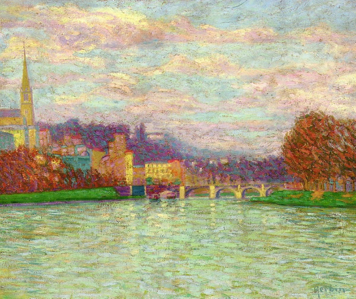 After the rain at la Roche Guyon by Auguste Herbin