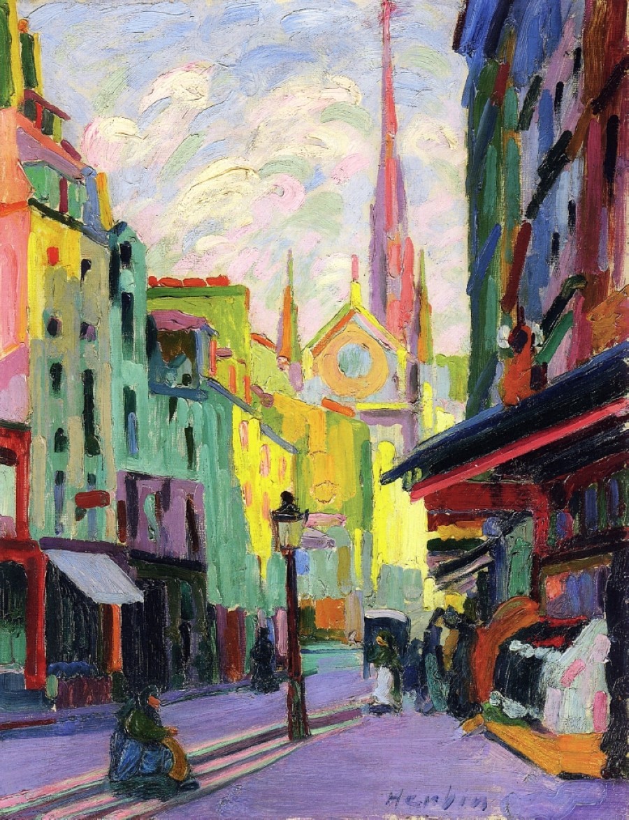 The Place Maubert in Paris by Auguste Herbin