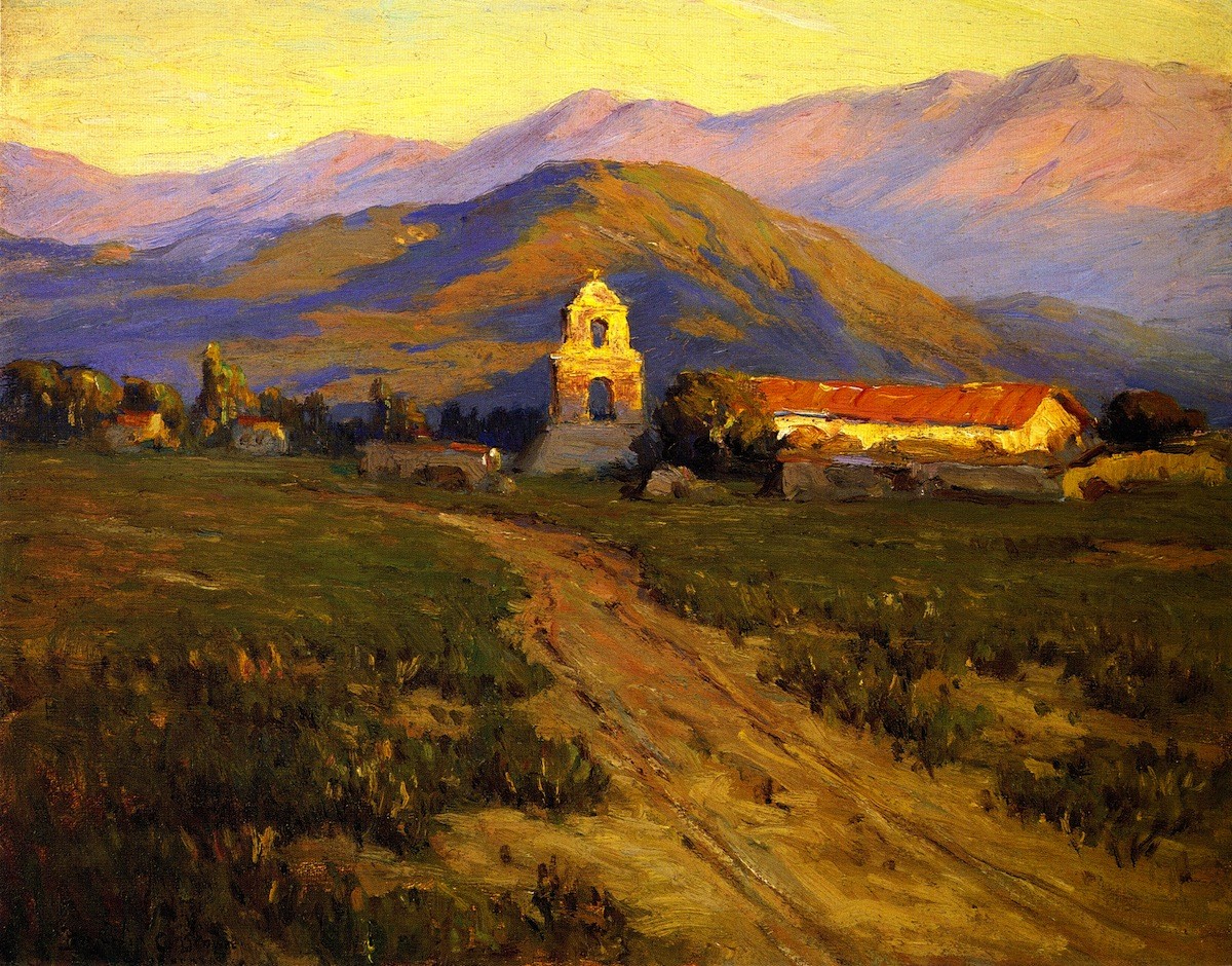 Sunrise, Mission at Pala near San Luis Rey by Benjamin Brown