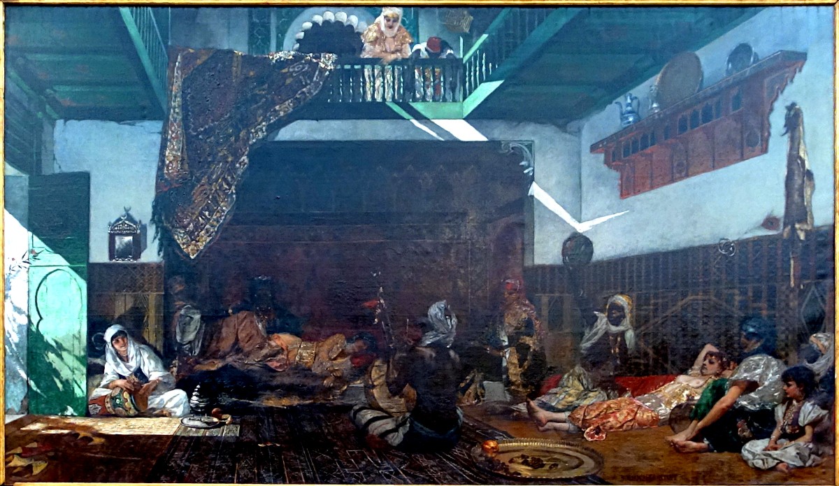 Intérieur De Harem Au Maroc, Achevé Par Benjamin Constant En 1878 by Benjamin Constant