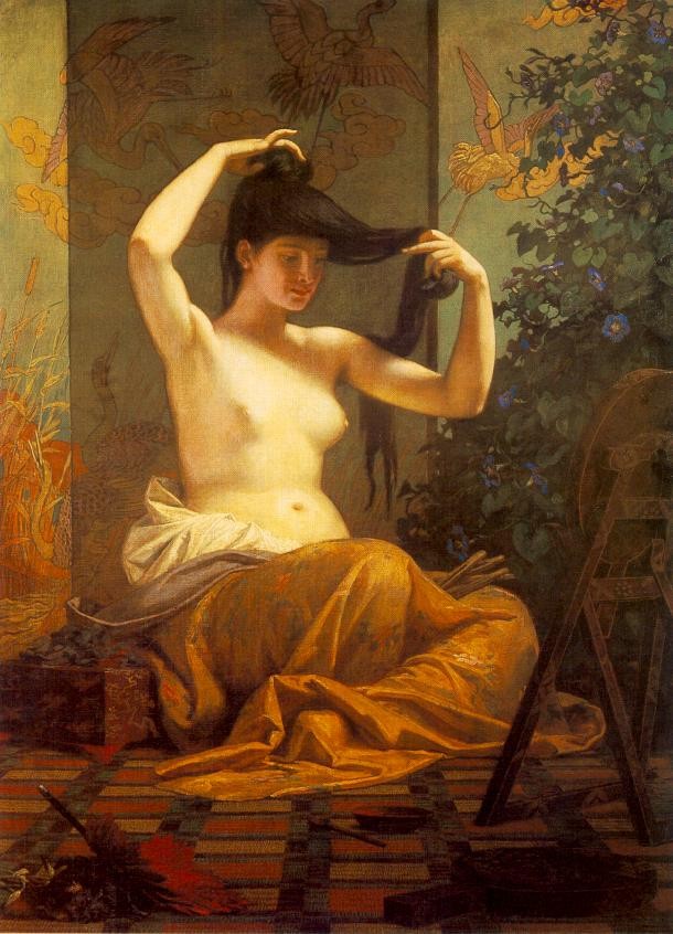 Japanese Woman by Bertalan Szekely