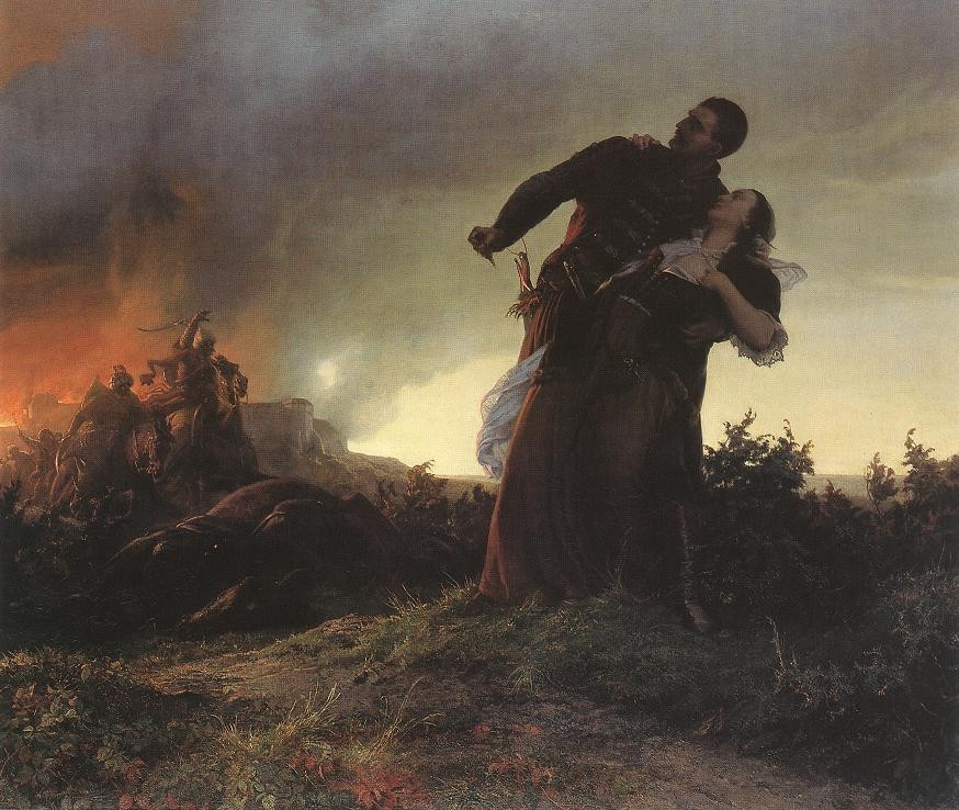 Mihály Dobozi and his Wife by Bertalan Szekely