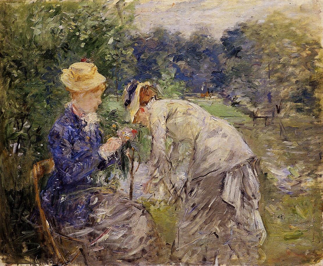 In the Bois de Boulogne by Berthe Morisot