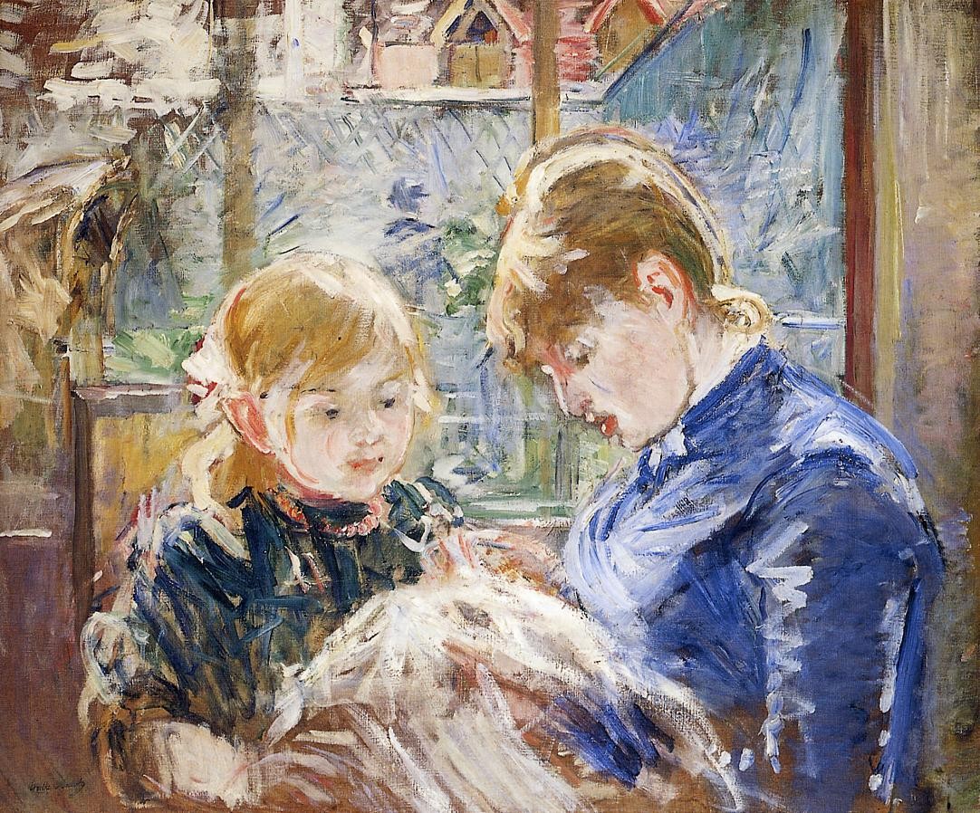 The Sewing Lesson (aka The Artist's Daughter, Julie, with Her Nanny) by Berthe Morisot