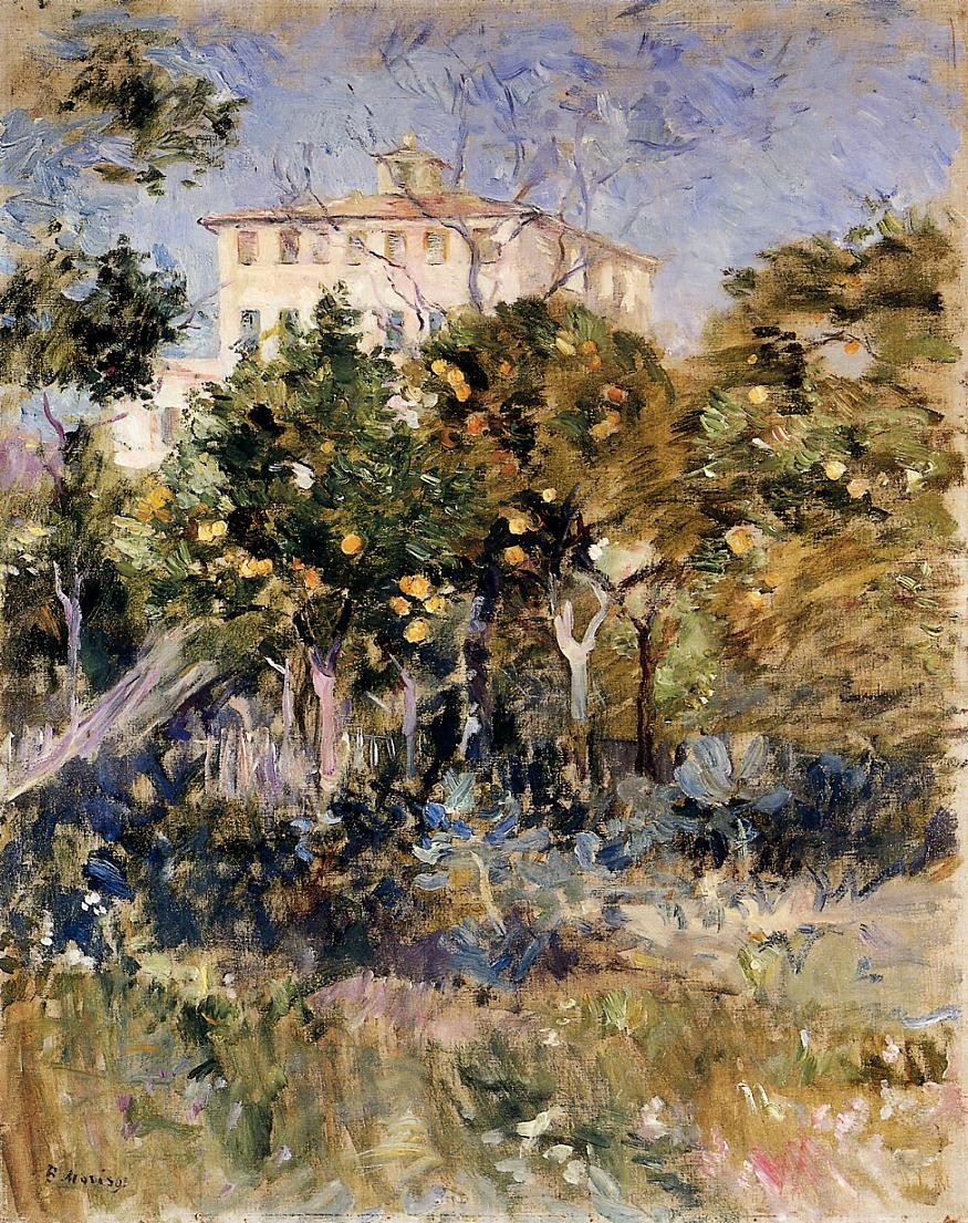 Villa with Orange Trees, Nice by Berthe Morisot