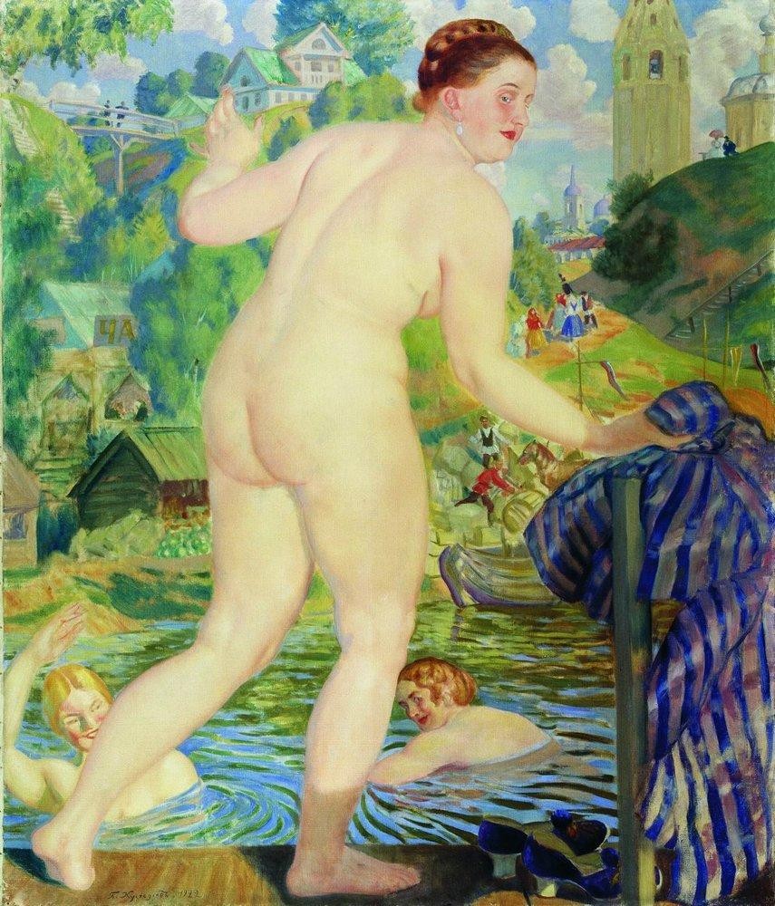 Bather by Boris Kustodiev