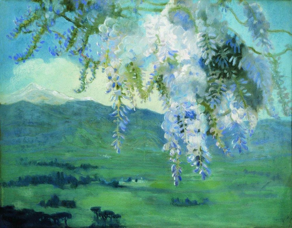 Blooming wisteria by Boris Kustodiev