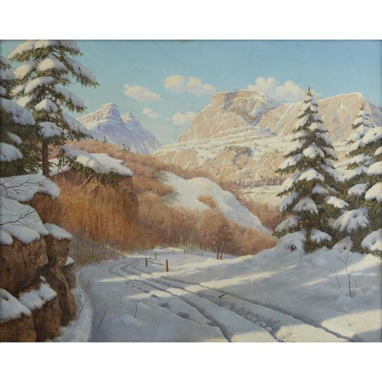 TRACK THROUGH THE SNOW by Boris Vasilievich Bessonov