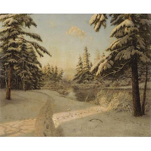 Winter sunlight by Boris Vasilievich Bessonov