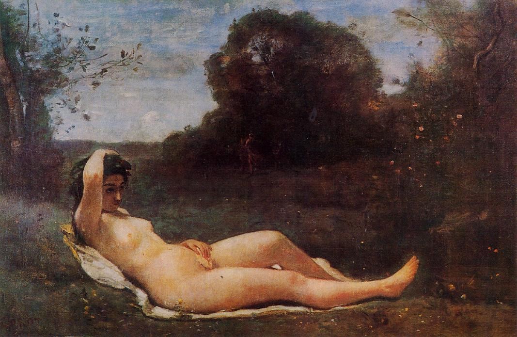 Reclining Nymph by Camille Corot