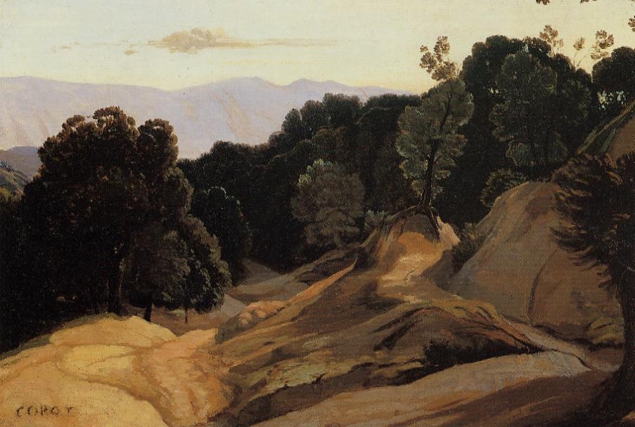 Road through Wooded Mountains by Camille Corot