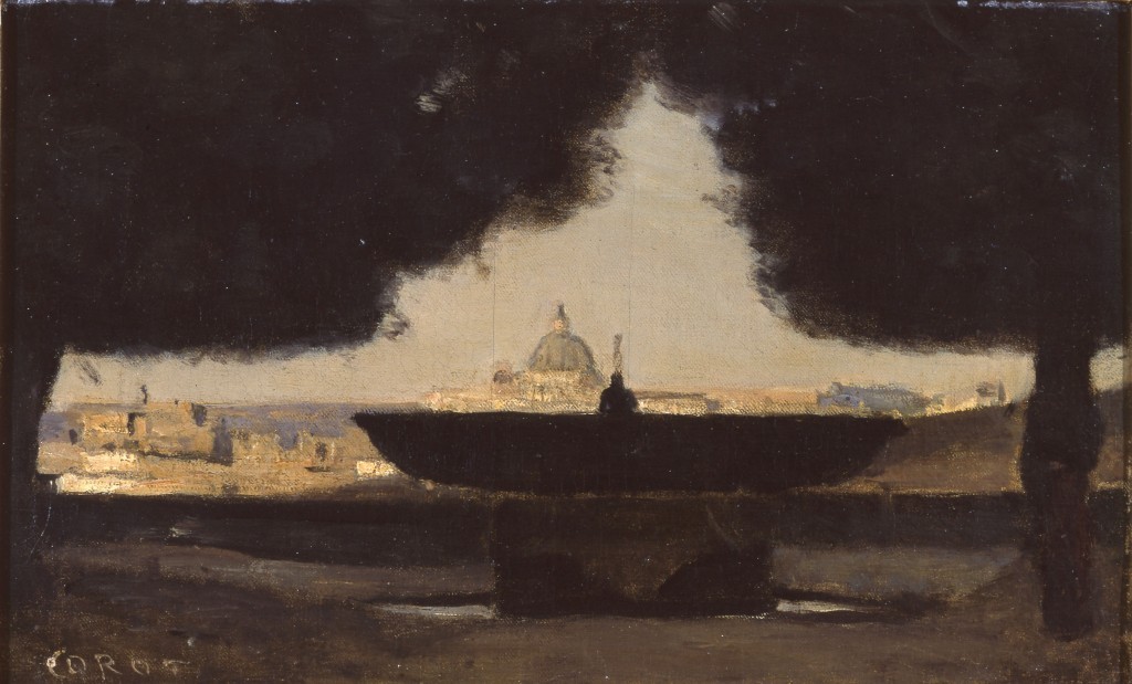 Rome The Fountain of the Academie de France by Camille Corot