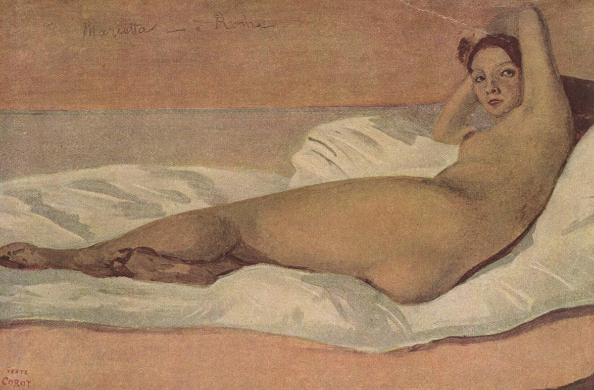 The Roman Odalisque (Marietta) by Camille Corot